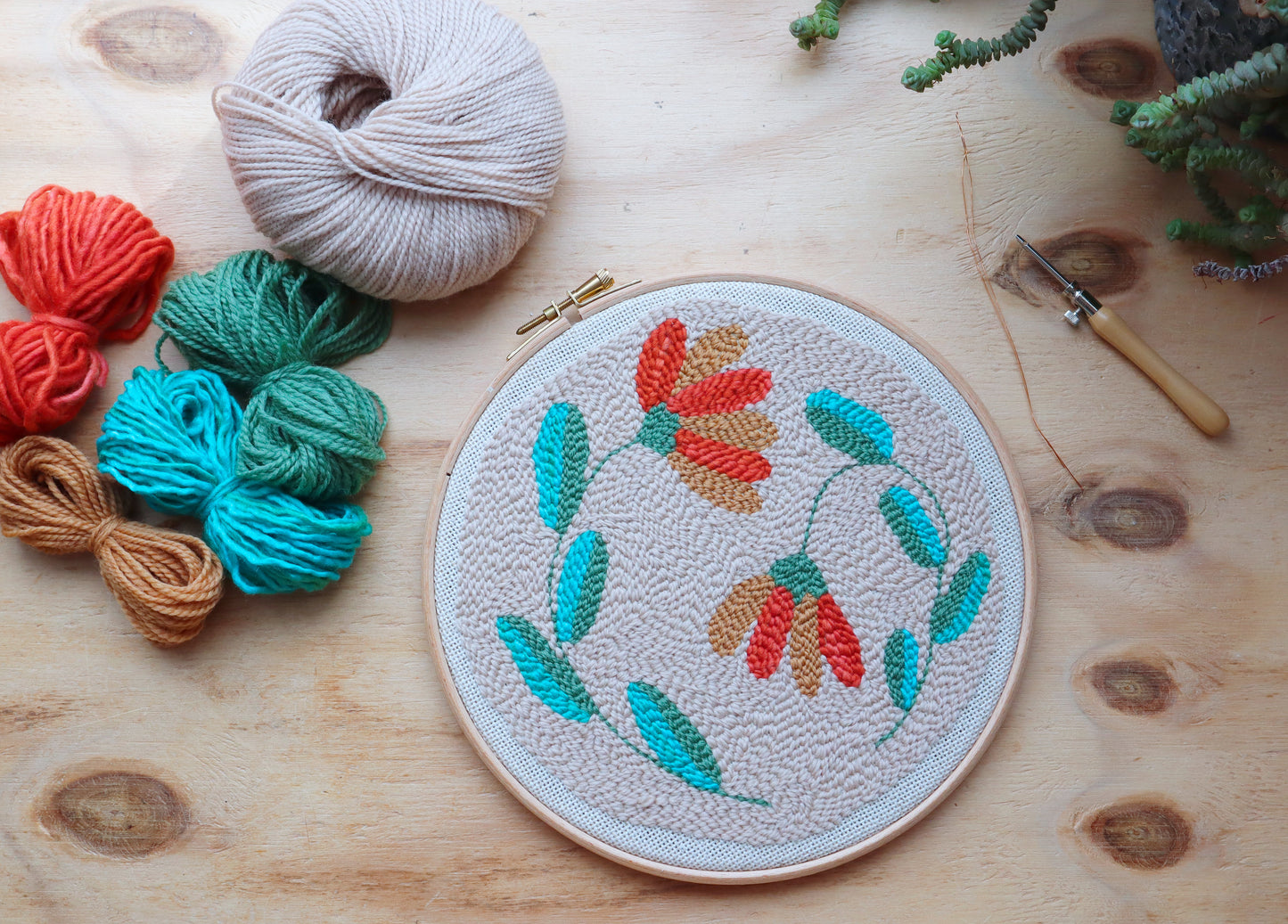 Beginner Floral Punch Needle Kit
