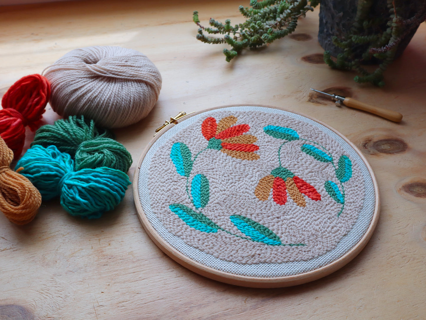 Beginner Floral Punch Needle Kit