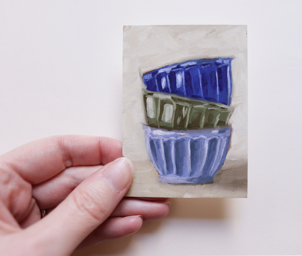 Stack of bowls Mini Print