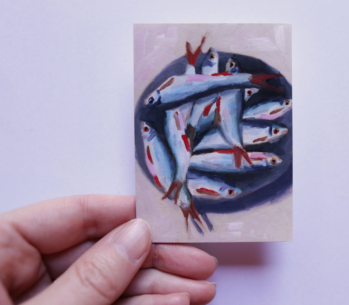 Fish on Plate Mini Print