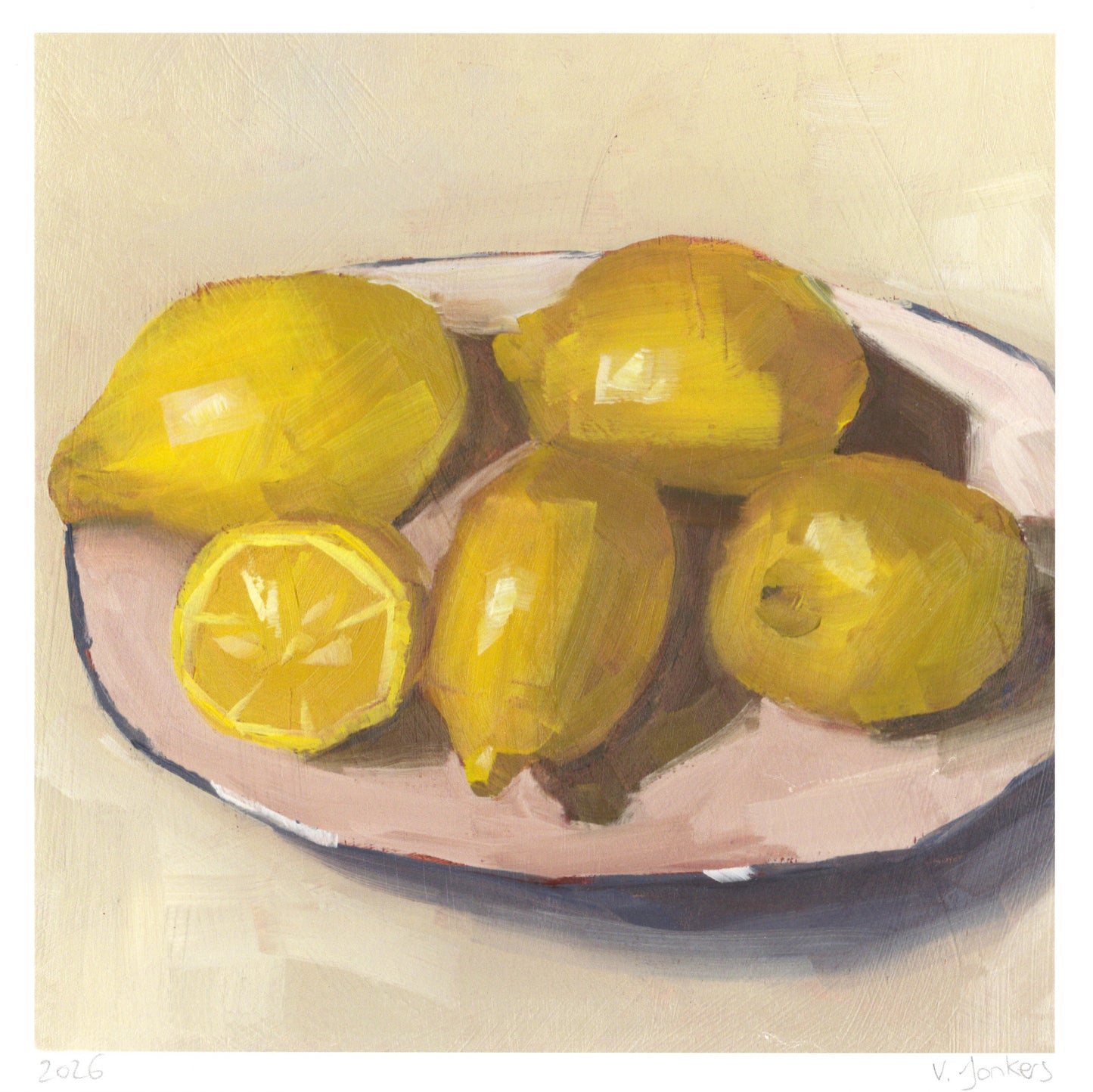 Lemons on Plate