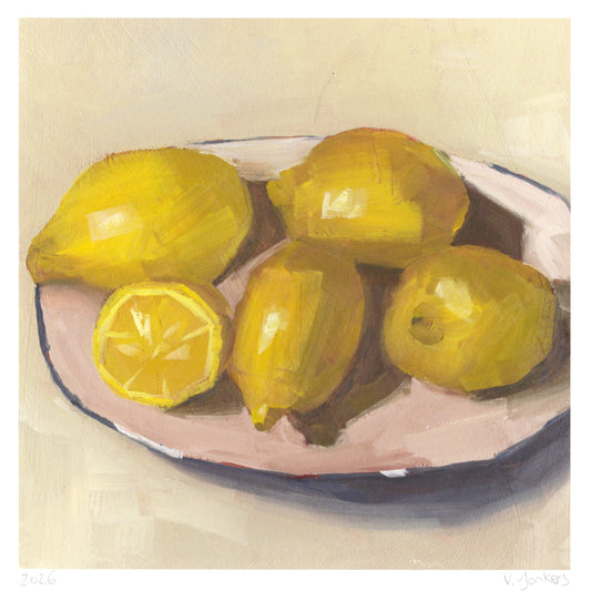 Lemons on Plate