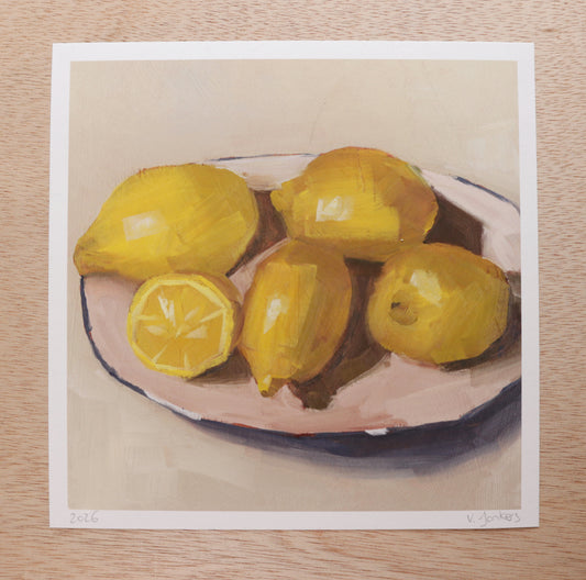Lemons on Plate